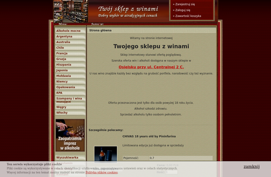 Internetowy sklep z winami