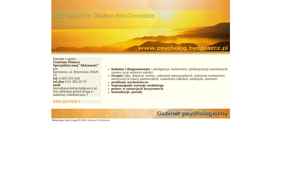 Gabinet psychologiczny mgr Henryki Cieślewicz-Kowalskiej