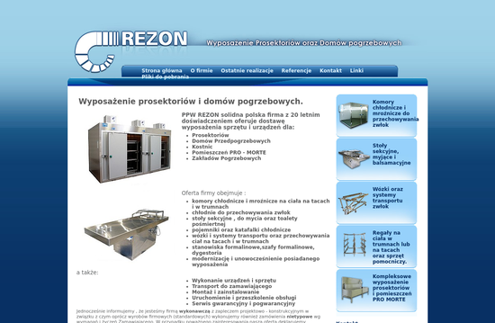 Rezon - wyposażenie prosektoriów i domów pogrzebowych