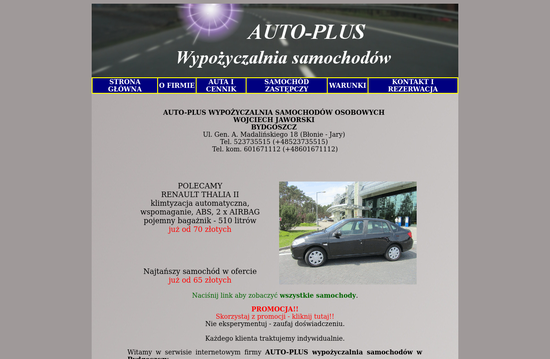 Wypożyczalnia samochodów AUTO-PLUS